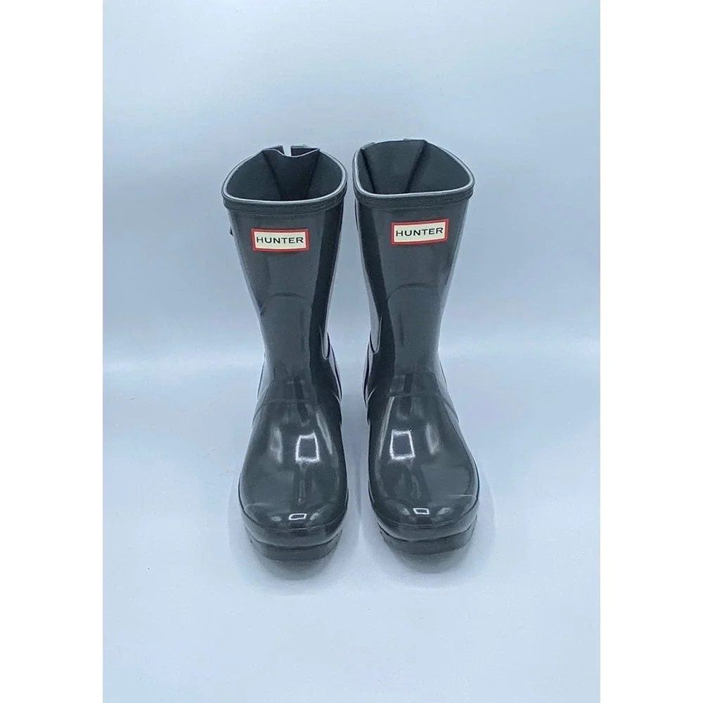 6W - [NEW] Women's Hunter Short Back Adjustable Gloss Rain‎ Boots WFS1013RGL